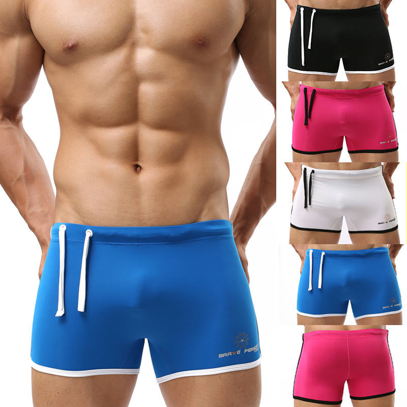 2025 European and American Men's Underwear Low-Waist Boxer Briefs Men's Wholesale Sports Ice Silk Short Underwear Men's Pajamas