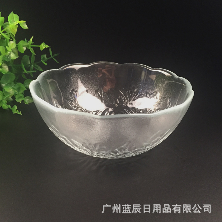 Factory wholesale glass salad bowl large, medium and small three creative promotional gifts daily necessities Rose Bowl Factory wholesale glass salad bowl large, medium and small three creative promotional gifts daily necessities Rose Bowl