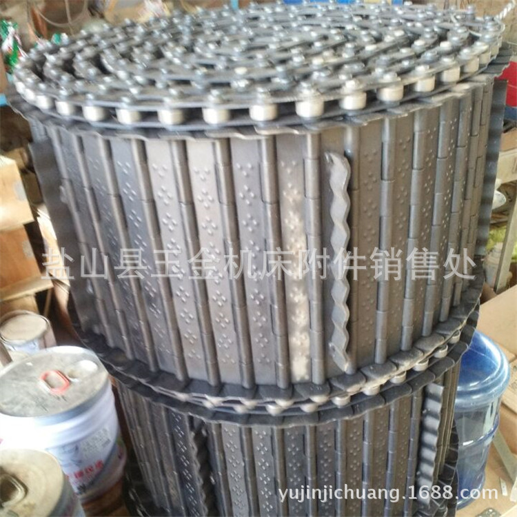 一米起订耐高温防腐蚀不锈钢链板铁屑输送排屑机链板传动链条厂家