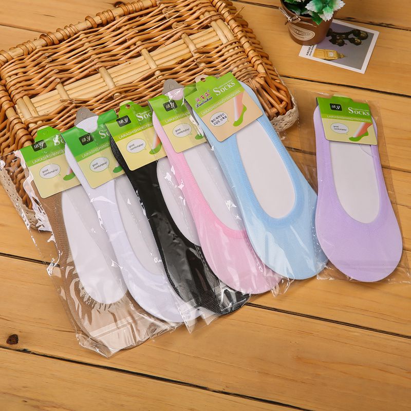 Spring and Summer Yiwu Korean Candy-Colored Boat Socks Trendy Women's Invisible Low-Cut Socks Short Sweat-Absorbing Socks Versatile Thin Style