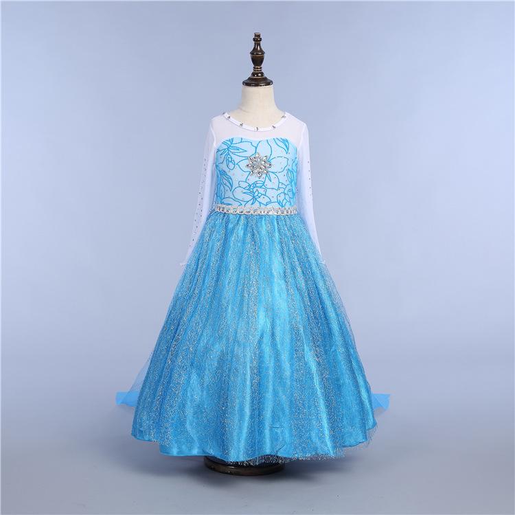 Cross-border children's clothing Frozen princess dress classical activity cloak Princess Elsa dress