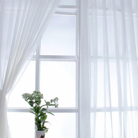 工厂直销28/30/35梭门幅150cm纯色玻璃纱窗帘 可来样设计