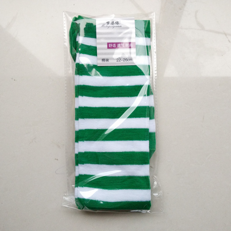 Medias de las mujeres sobre la rodilla calcetines de las mujeres medias de rayas de color japonés estudiante anime muslo Calcetines altos al por mayor