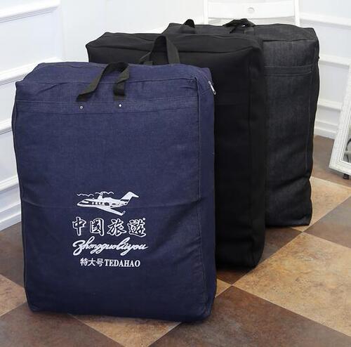 Large-capacity backpack, thickened canvas bag, waterproof travel storage, moving bag, large wear-resistant luggage bag wholesale