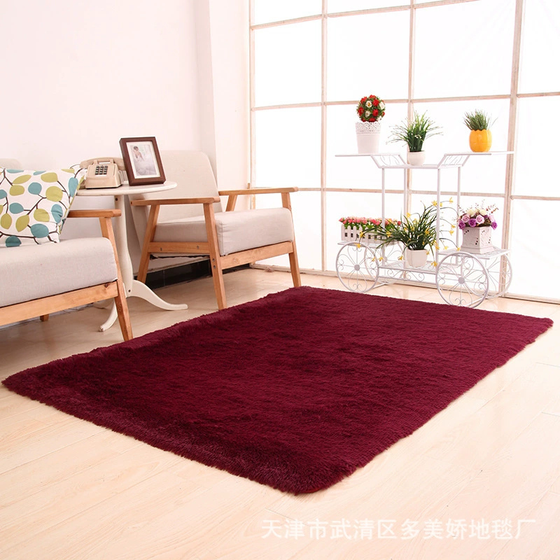 Carpet rug, silk-pile living room carpet, 4 cm total thickness, lightweight, multiple sizes