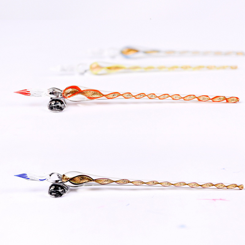 Creativo de cristal DIP pluma hilo interno firma pluma regalo de negocios novedad regalo creativo