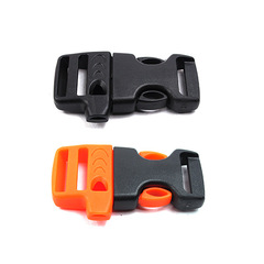 Multi-functional snap buckle outdoor survival tool: whistle, backpack clip, paracord lanyard, braided bracelet, and plastic snap fastener
