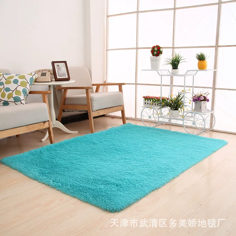 Carpet rug, silk-pile living room carpet, 4 cm total thickness, lightweight, multiple sizes