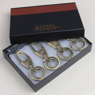 男女腰挂金属钥匙扣 汽车锁匙链双圈环挂件简约 创意礼品批发442H