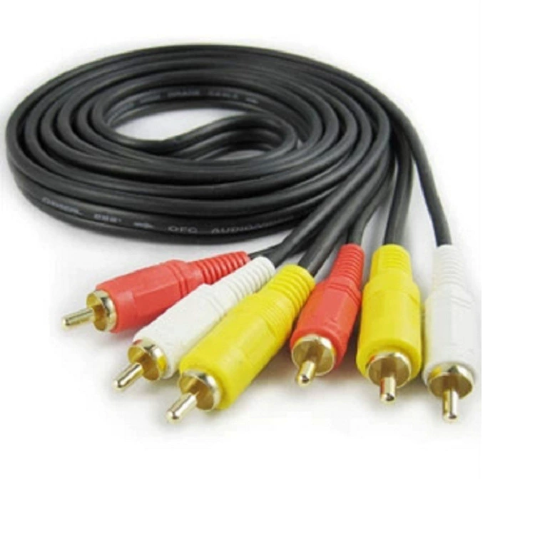 3 -до -3 Lotus Line Six -headed набор - верхняя коробка Top Box TV Line Audio and Video Creation Красный Желтый и Белый 6 AV Линия 5 метров