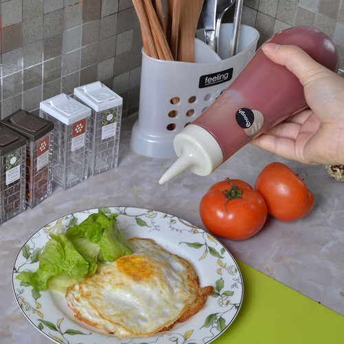 Japan imported kitchen seasoning bottle creative seasoning bottle pointed mouth salad dressing squeeze bottle ketchup squeeze bottle jam bottle