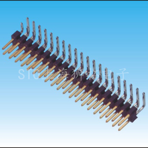 2.0双排针插针，单塑，90度，插针，厂家直供 汽车电子 连接器