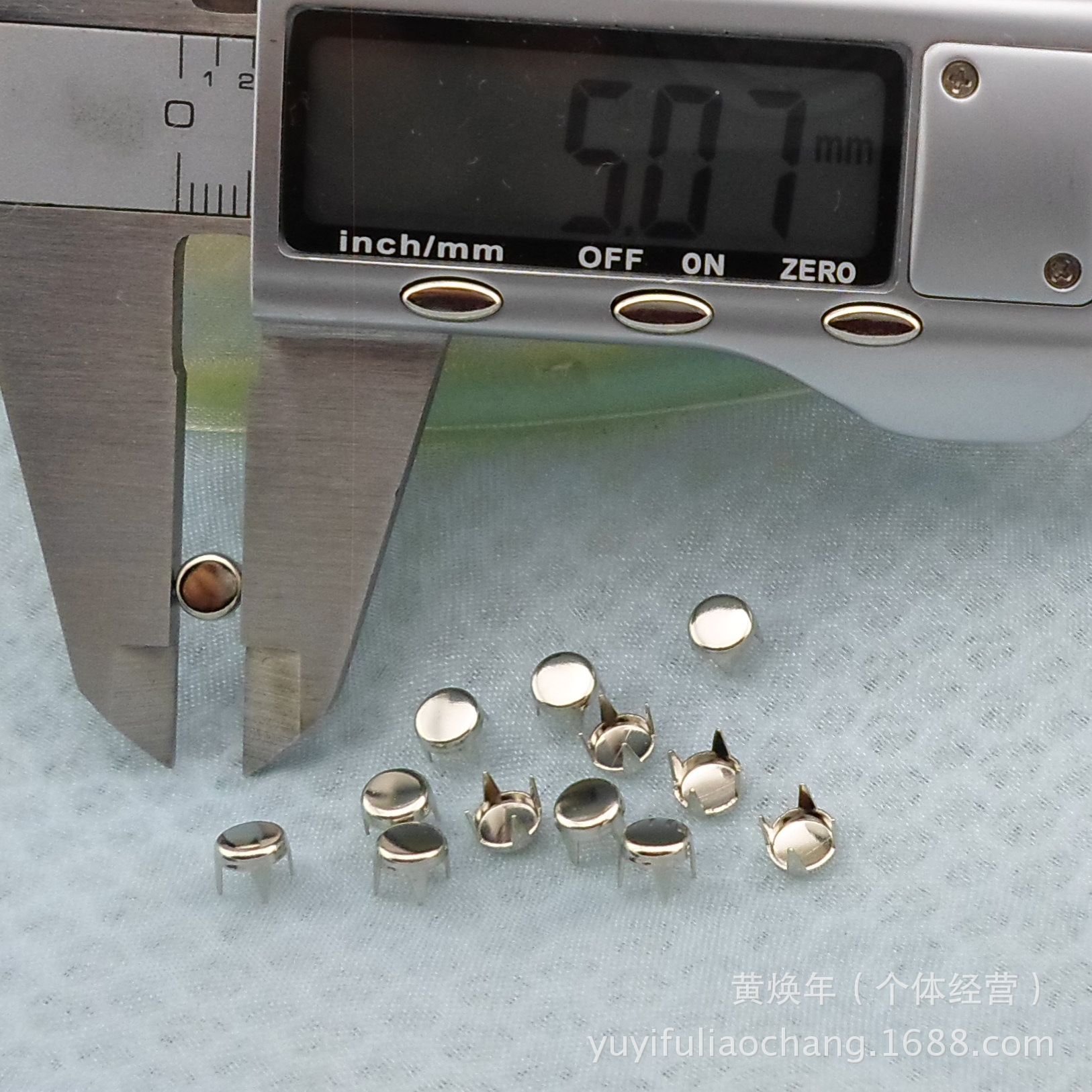 (全铜）5MM古铜色圆顶四爪铆钉 平面四爪钉 四爪珠 服饰箱包配件