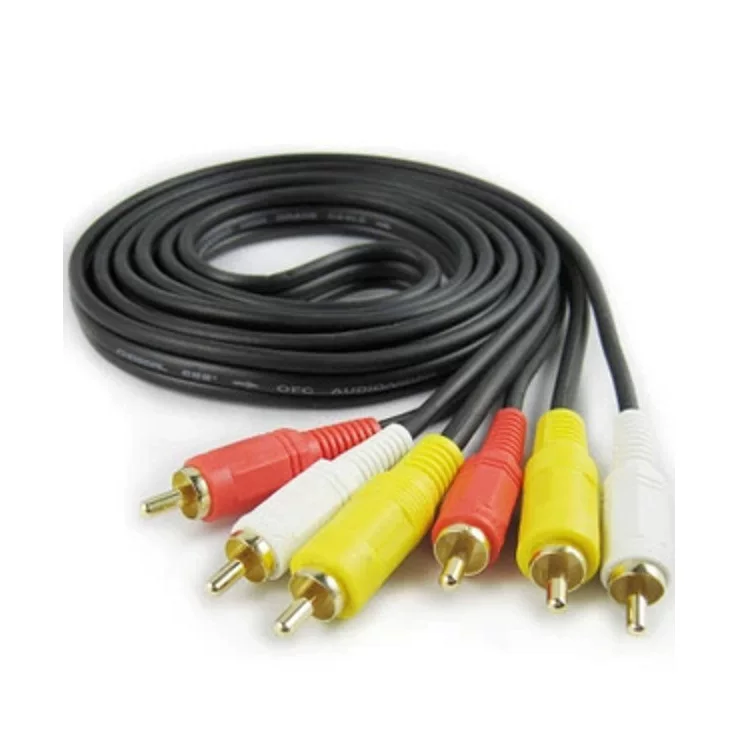 3 -до -3 Lotus Line Six -headed набор - верхняя коробка Top Box TV Line Audio and Video Creation Красный Желтый и Белый 6 AV Линия 5 метров