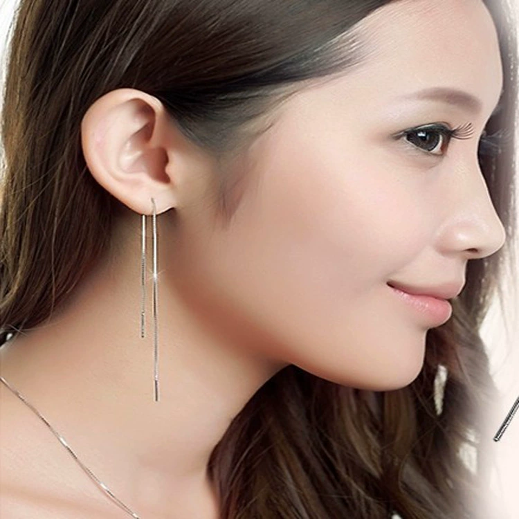 Короткие серьги с кисточками, корейский стиль