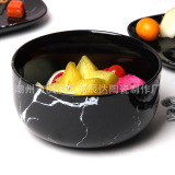 Европейский стиль творческий фруктовый салат чаша черно -белая мраморная лапша миска домашняя керамическая салат -чаша на столовой посуду оптом