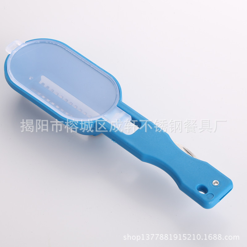 Suministros de cocina escala de pescado cepillado escala de pescado de plástico cepillado con tapa escala de pescado cepillado rebanadora tesoro de pescado