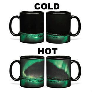 �¿�Aurora Borealis���O���R�˱�׃ɫ�����մɿ��ȱ��Ӳ�ˮ��Mug