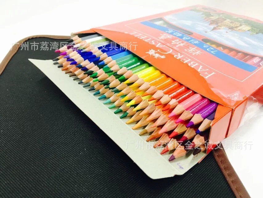 Alemán Faber-Jia 72 color 100 color Castillo de color aceitoso lápiz profesional cepillo pintura a mano rojo caja de hierro traje