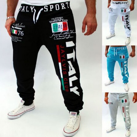 Hot-Selling Sports Pants in Export Italian Pattern Digital Printing Design Men's Casual Sports Pants K13