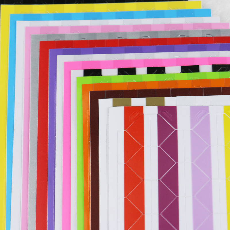 DIY álbum mano cuenta decoración esquina fija pegatinas hechas a mano esquina pegatinas 17 color PVC esquina pegatinas 102 unidades Tichen