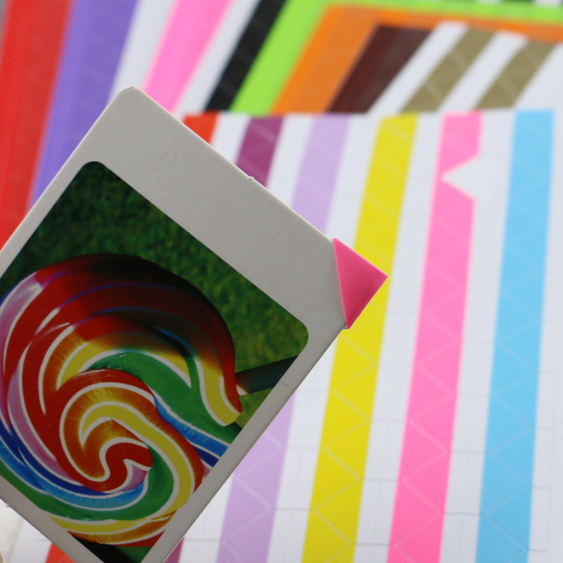 DIY álbum mano cuenta decoración esquina fija pegatinas hechas a mano esquina pegatinas 17 color PVC esquina pegatinas 102 unidades Tichen