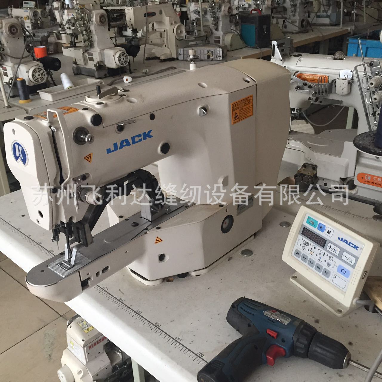 二手JACK重机款  1900电脑套结机电子套结机缝纫机全自动