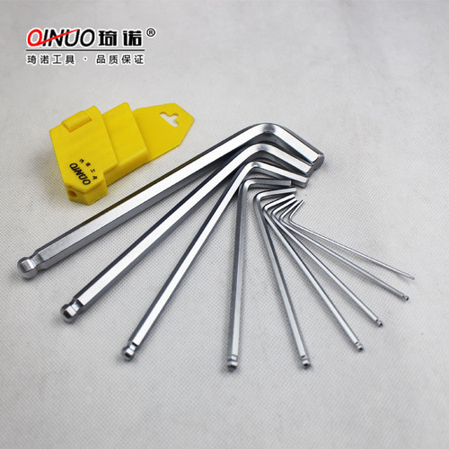 Manufacturer's supply of 9 pieces matt plum blossom star-shaped ball head hexagonal wrench extended hexagonal wrench set