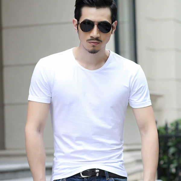 Round neck-white
