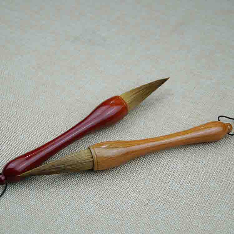 Los fabricantes venden gran comadreja escritura cepillo, cuatro tesoros de sala literaria, pluma del lago Shanlian, venta al por mayor, Hong Kong poste de madera escritura regular escritura cepillo