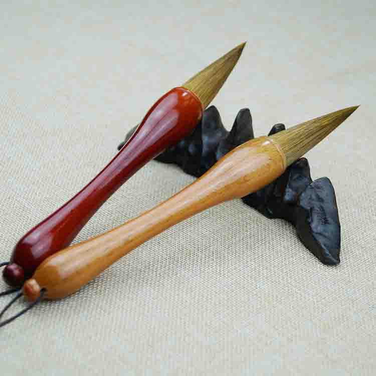 Los fabricantes venden gran comadreja escritura cepillo, cuatro tesoros de sala literaria, pluma del lago Shanlian, venta al por mayor, Hong Kong poste de madera escritura regular escritura cepillo