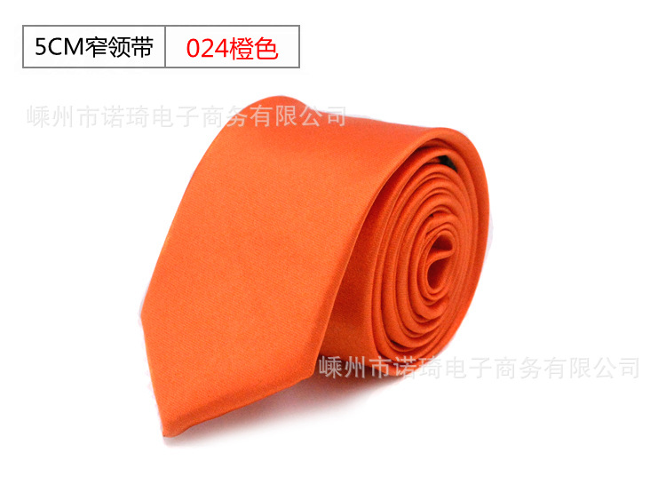 Corbata de los hombres en stock 5cm estilo coreano color sólido lazo estrecho negocio casual grupo corbata fábrica al por mayor