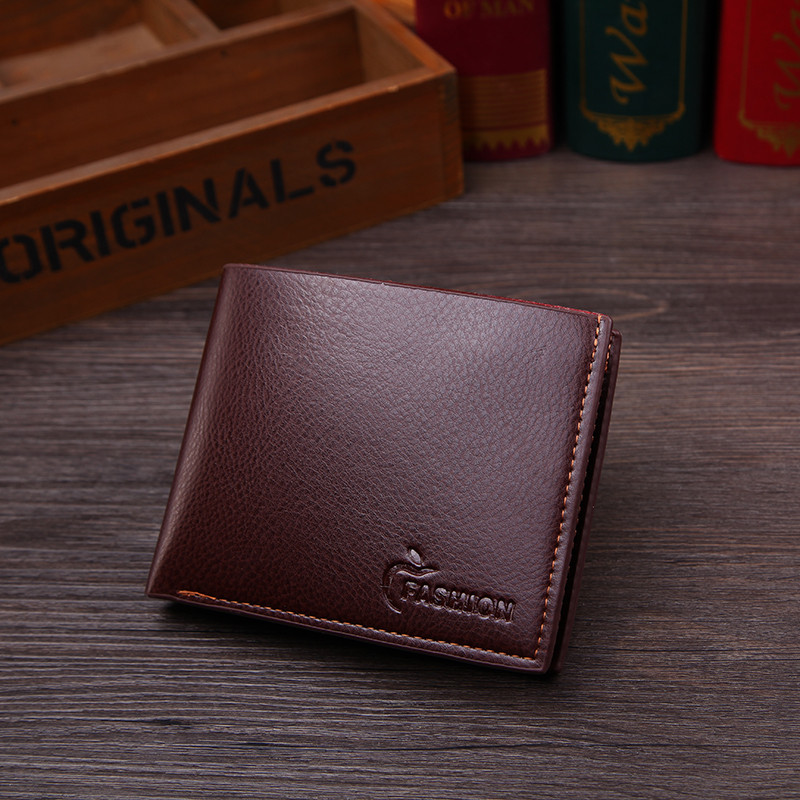2023 new business imitation leather men's short wallet fire wallet ticket clip ten yuan shop stall supply wholesale