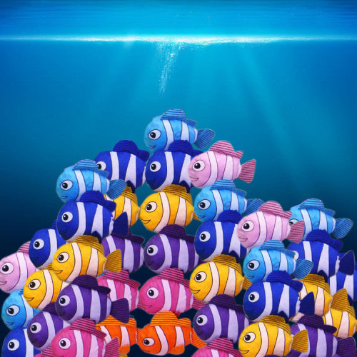 Nylon Cartoon Tropical Fish Tote Bag Clown Fish Folding Shopping Bag Gift Tote Bag Direct Manufacturer Sale