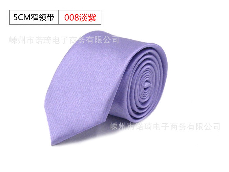 Corbata de los hombres en stock 5cm estilo coreano color sólido lazo estrecho negocio casual grupo corbata fábrica al por mayor