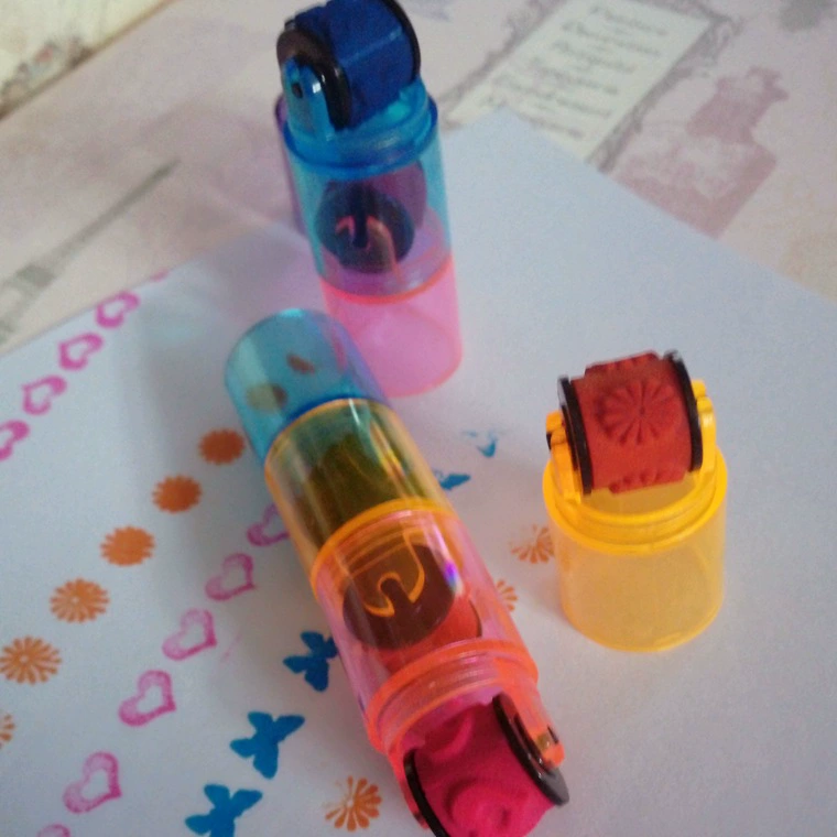 Япония и Южная Корея милая детская мультяшная печать забавная игрушка дневник раздел шесть роликовых уплотнений пластиковая цветная чернильная паста