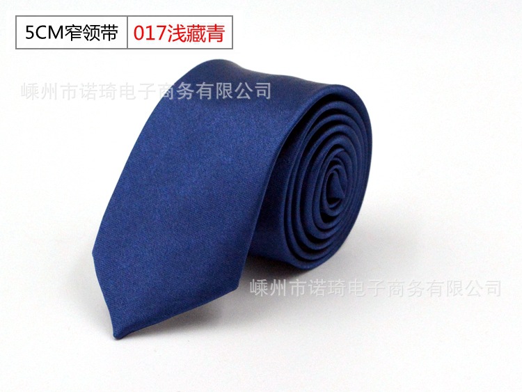 Corbata de los hombres en stock 5cm estilo coreano color sólido lazo estrecho negocio casual grupo corbata fábrica al por mayor