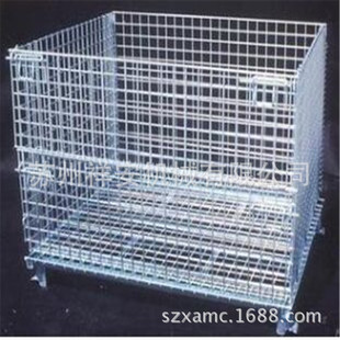 Stackable Logistics Metal Turnover Box Storage Stack Wire Mesh Mobile Cold-rolled Steel Butterfly Storage Cage