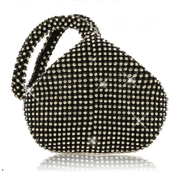 Rhinestone bolso de noche transfronterizo hecho a mano mina bolso de noche al por mayor de mano portátil banquete bolsa de una sola pieza de entrega