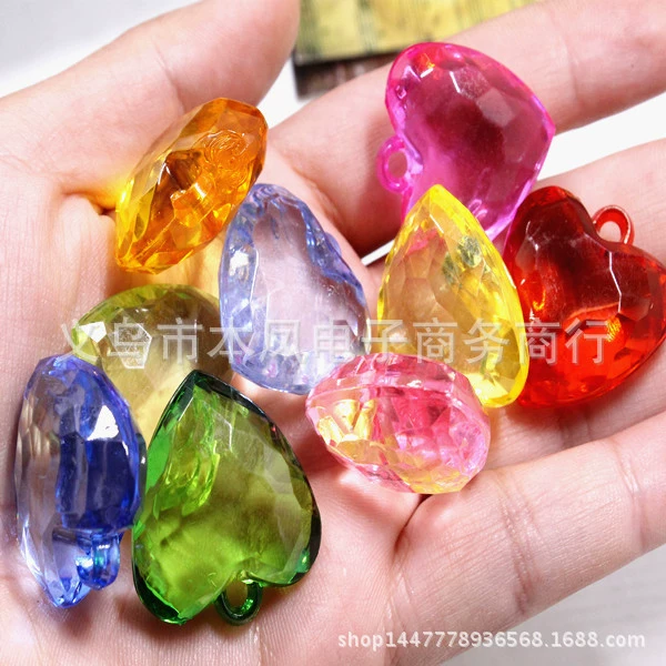 Acrylic transparent pendant heart shaped, accessories, curtain