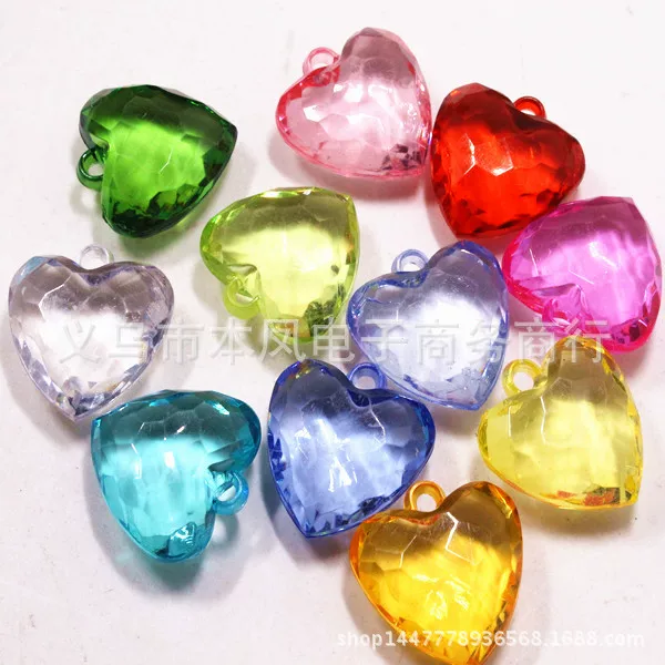 Acrylic transparent pendant heart shaped, accessories, curtain