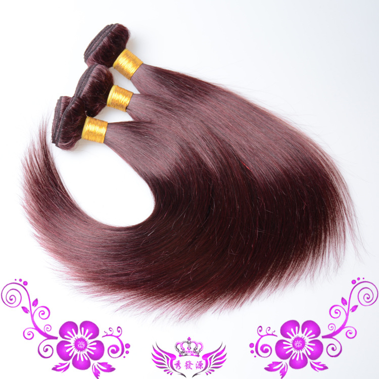 Red hair Curtain 99j peruvian straight hair Real-life peruvian hair straight hair Curtain