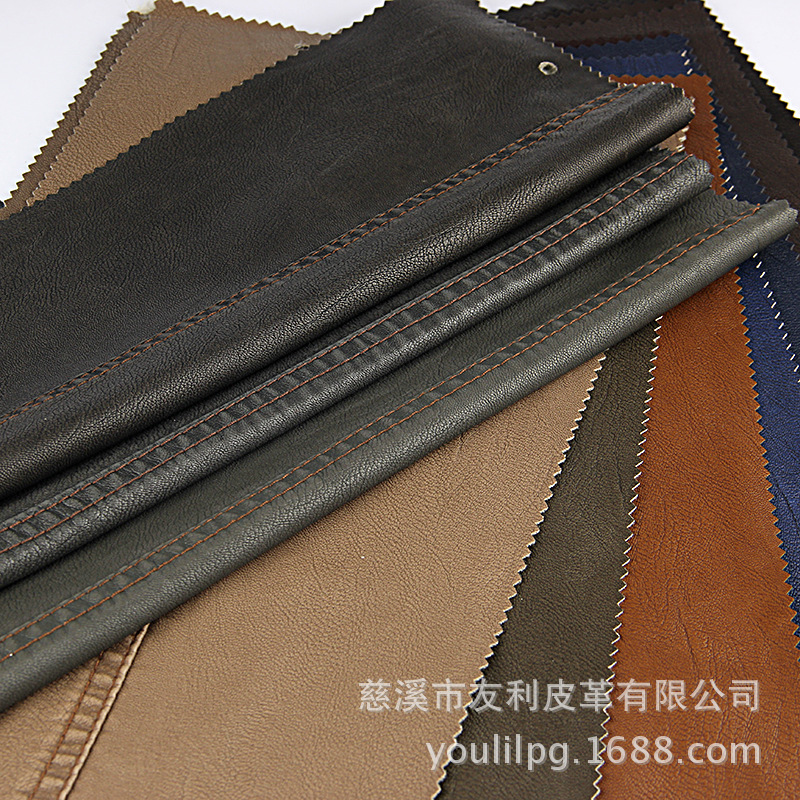 供应批发PU皮革 柔软细纹服装革 皮裤面料 PU弹力人造革批发