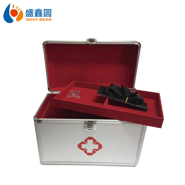 厂家直销医疗工具箱铝合金12寸防水防火医药箱急救箱30*17*20cm