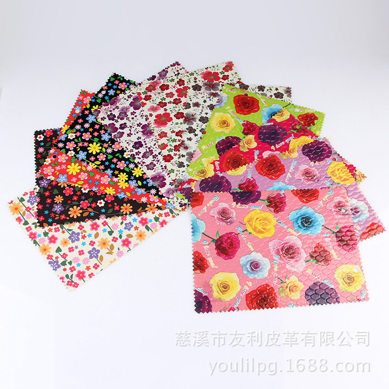 圆圈与花系列皮革 箱包革 人造革 批发 皮革