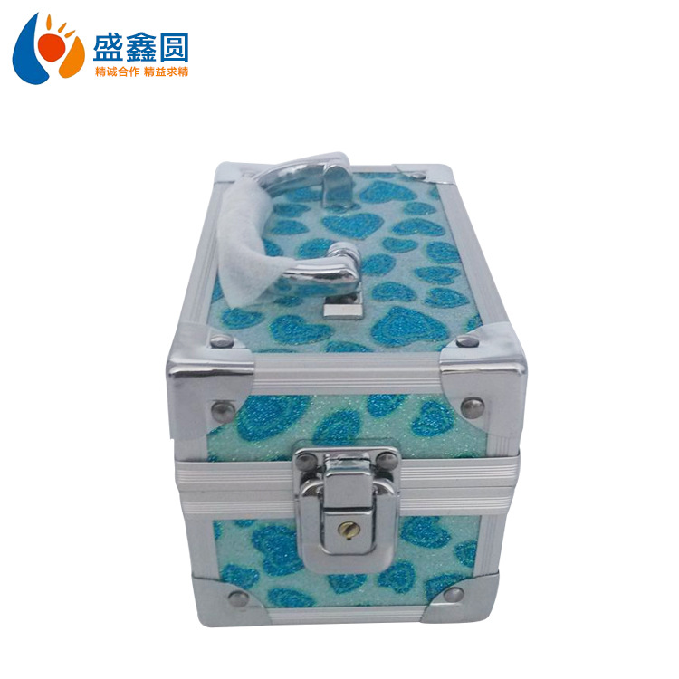 2016新款首饰收纳箱铝合金带锁电镀五金珠宝手表展示箱 小号