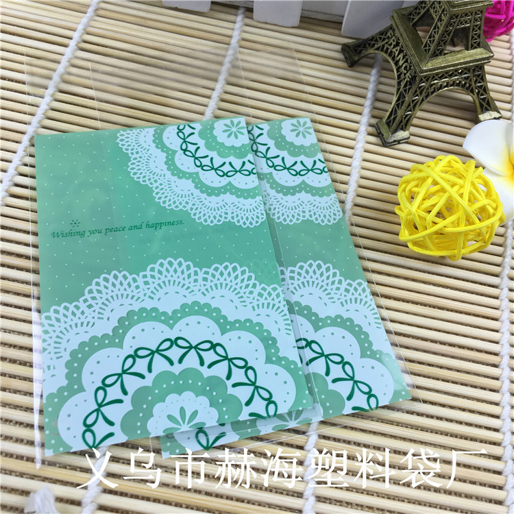 厂家直销磨砂蓝色花纹塑料包装袋通用食品包装袋烘焙点心自封袋