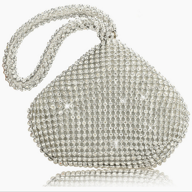 Rhinestone bolso de noche transfronterizo hecho a mano mina bolso de noche al por mayor de mano portátil banquete bolsa de una sola pieza de entrega
