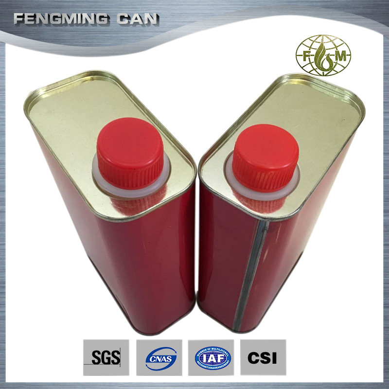 批发1升方形机油罐化工铁罐 涂漆固化剂稀释剂包装铁罐logo