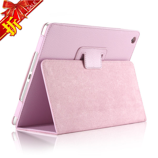 Applicable to 2020 ipad air4 sleep protective case 9.7 litchi pattern two fold 10.2 all-inclusive bracket leather case
